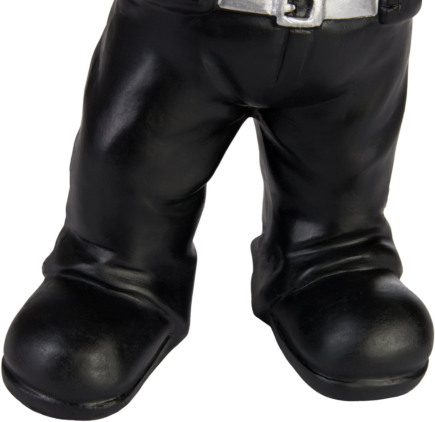 BRUBAKER Gartenzwerg Biker Zwerg Schwarz - Gartenfigur Lustig - 24 cm Dekoration Wetterfest, (1 St), Gartendeko Rocker Frau für Garten Campingplatz