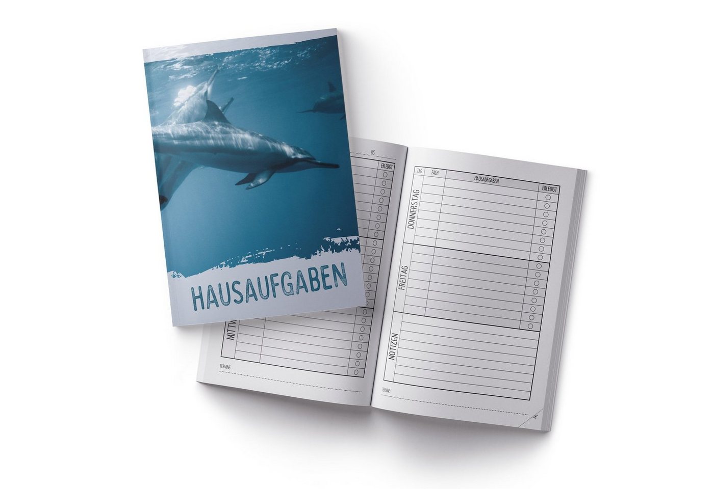 itenga Notizheft itenga Hausaufgabenheft Delfin (Motiv 26) DIN A5, 96 Seiten Bild 4