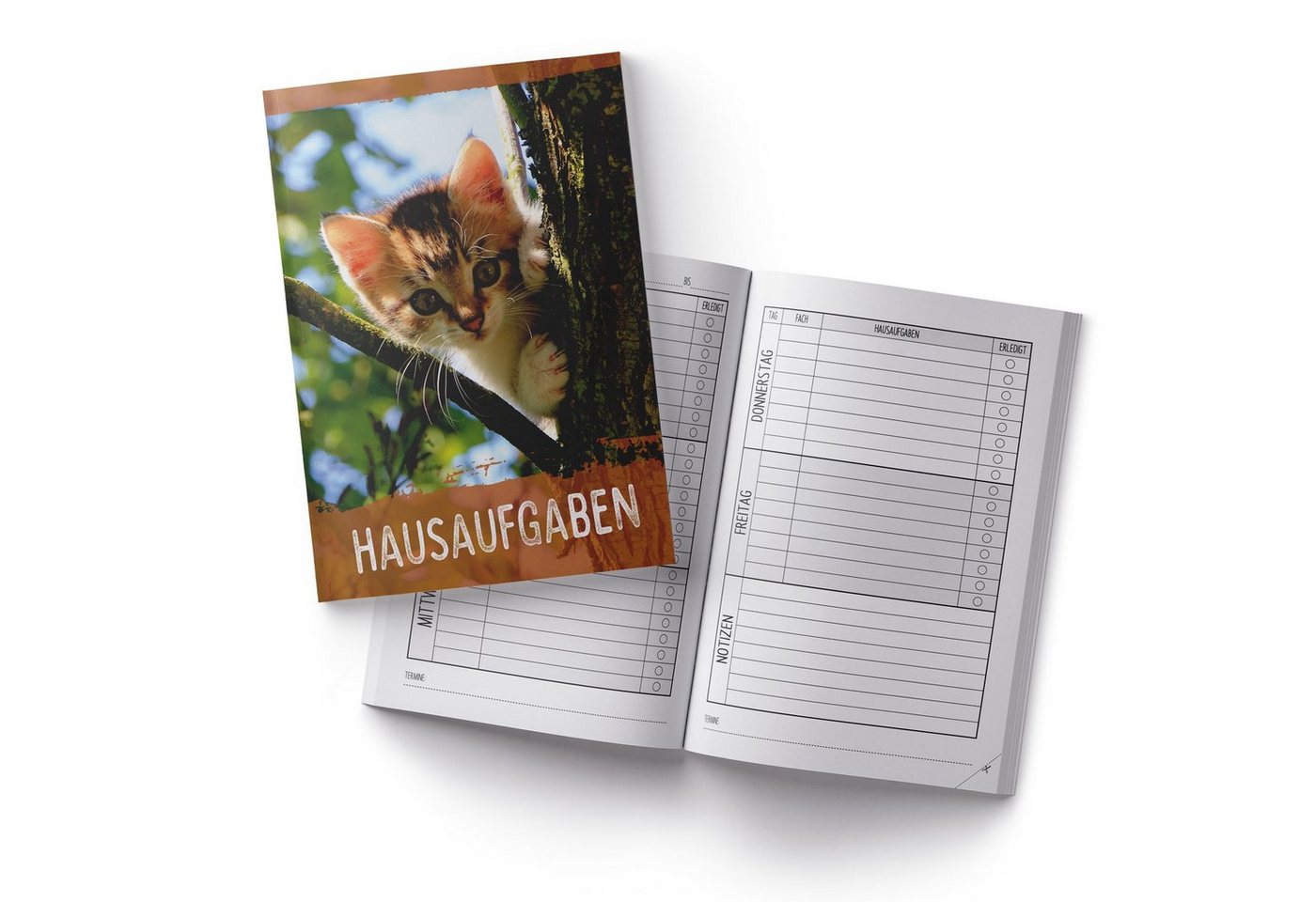 itenga Notizheft itenga Hausaufgabenheft Katze (Motiv 24) DIN A5, 96 Seiten Bild 3