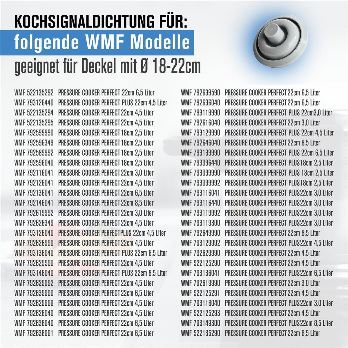 Piebert Schnellkochtopf-Dichtungsring Piebert Fix Kochsignaldichtung 39155 für WMF Perfect & Perfect Plus Bild 4
