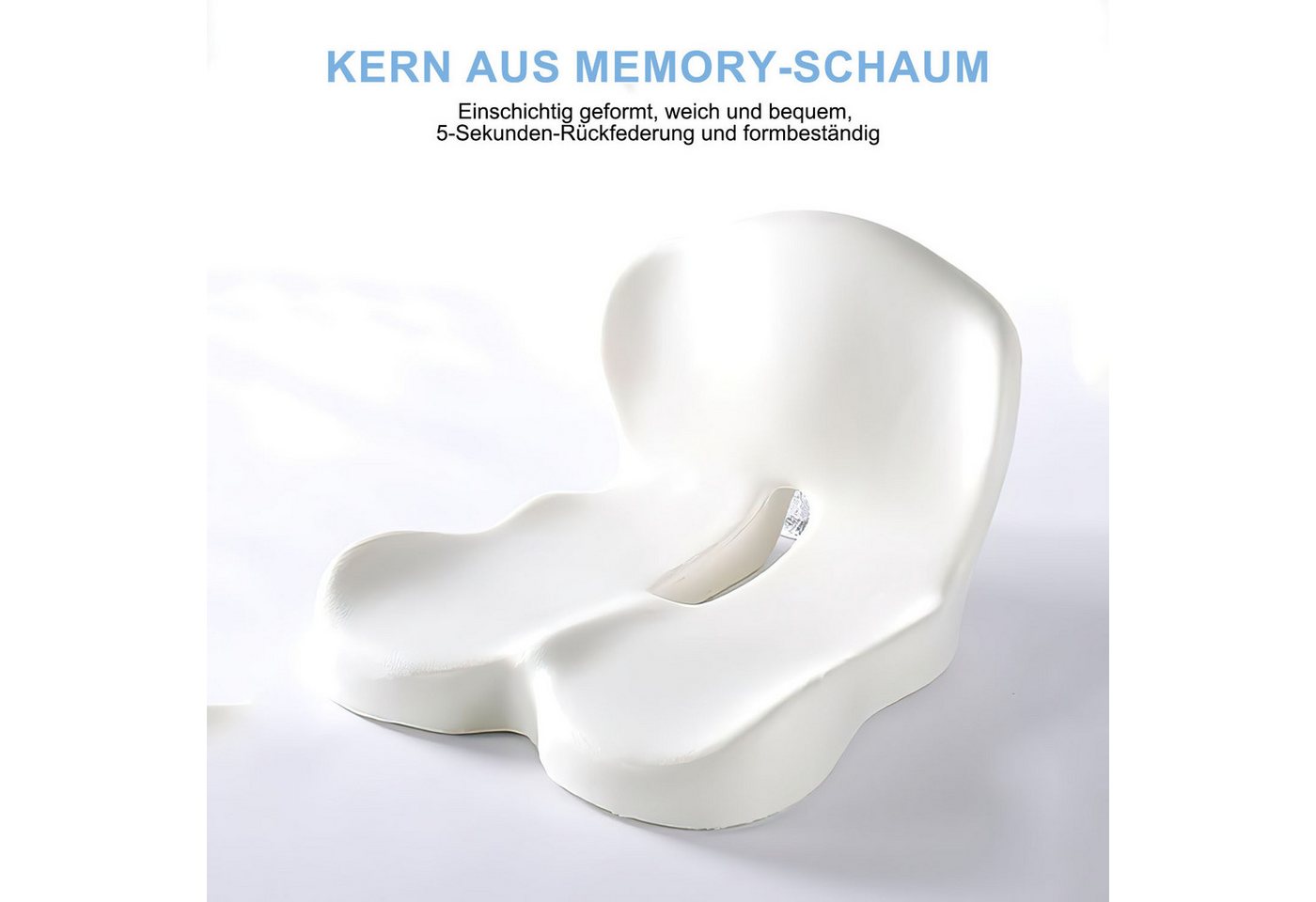 Refined Living Sitzkissen Sitzkissen Ergonomisches Bürostuhl Orthopädisch Mit RückenKissen, Memory-Schaum Lindert Rückenschmerzen Sitzring Steißbein Entlastung