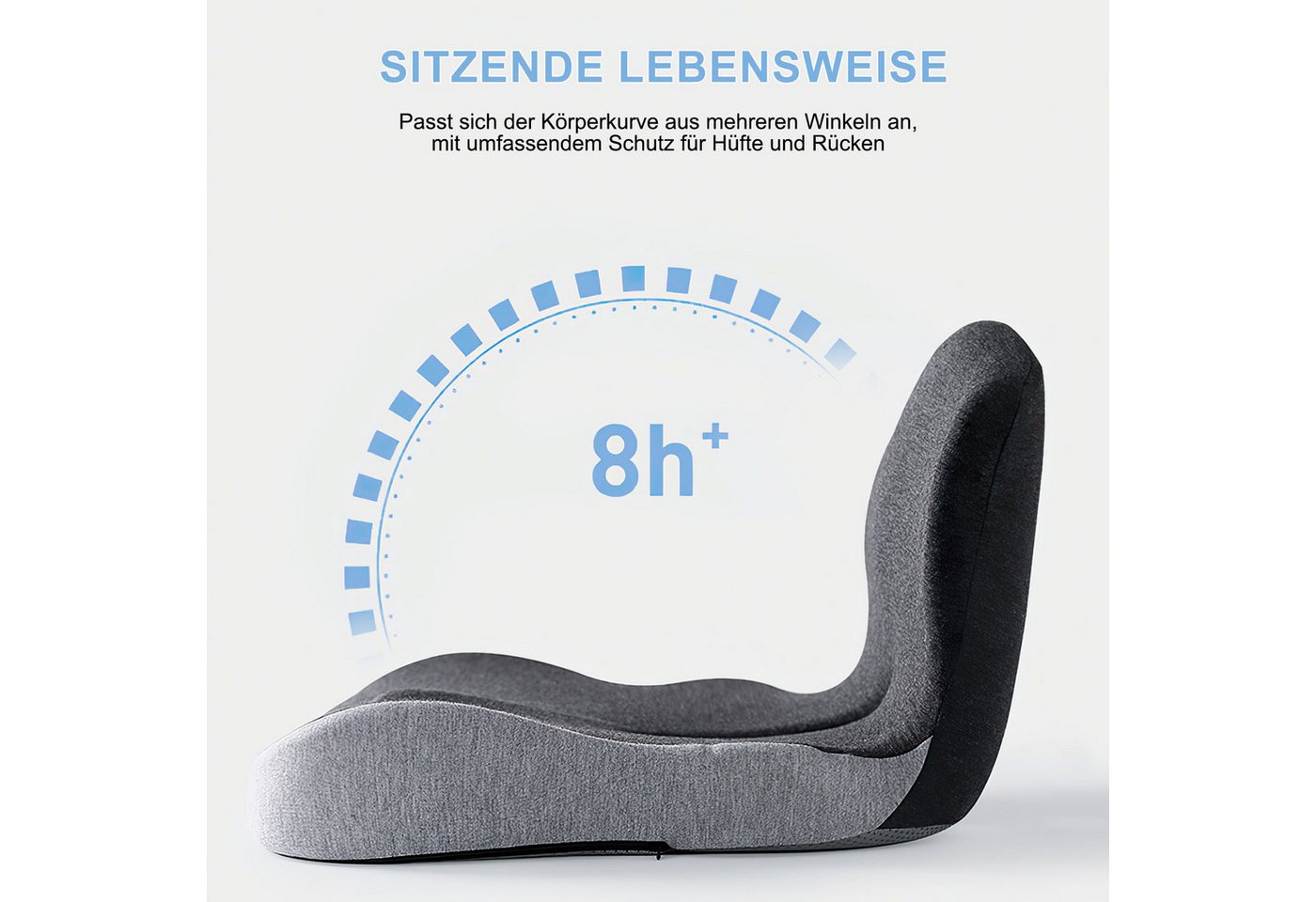 Refined Living Sitzkissen Sitzkissen Ergonomisches Bürostuhl Orthopädisch Mit RückenKissen, Memory-Schaum Lindert Rückenschmerzen Sitzring Steißbein Entlastung Bild 2