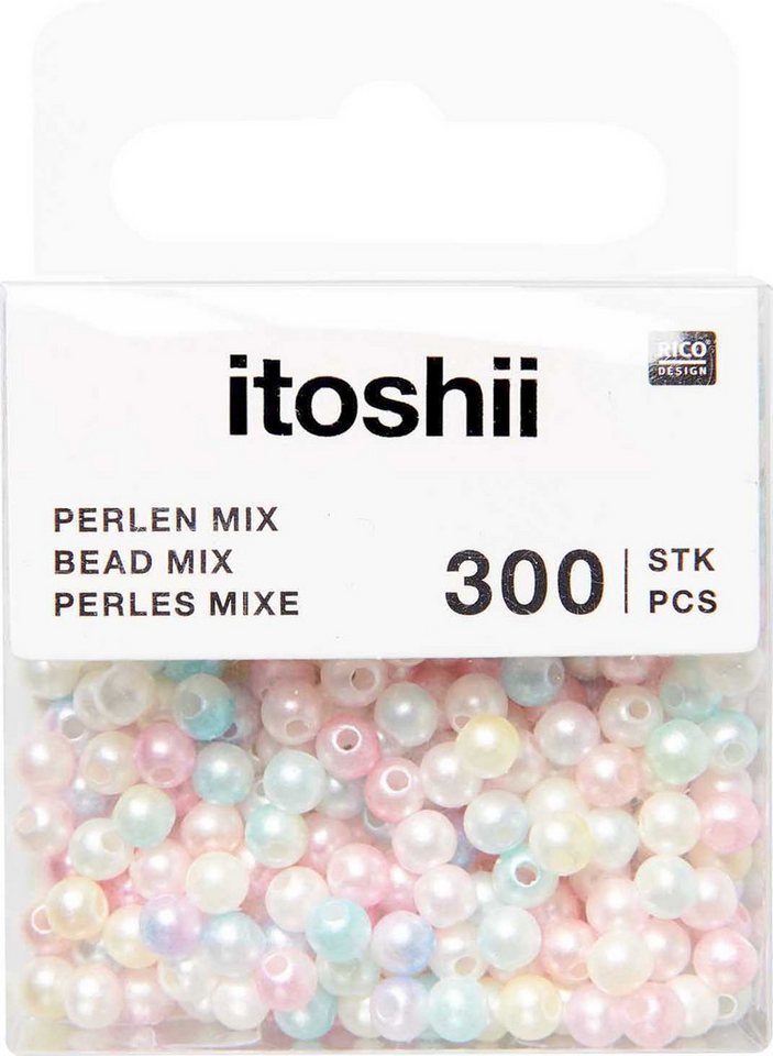 Rico Design Bastelperlen itoshii Perlen, 4mm, 300 Stück