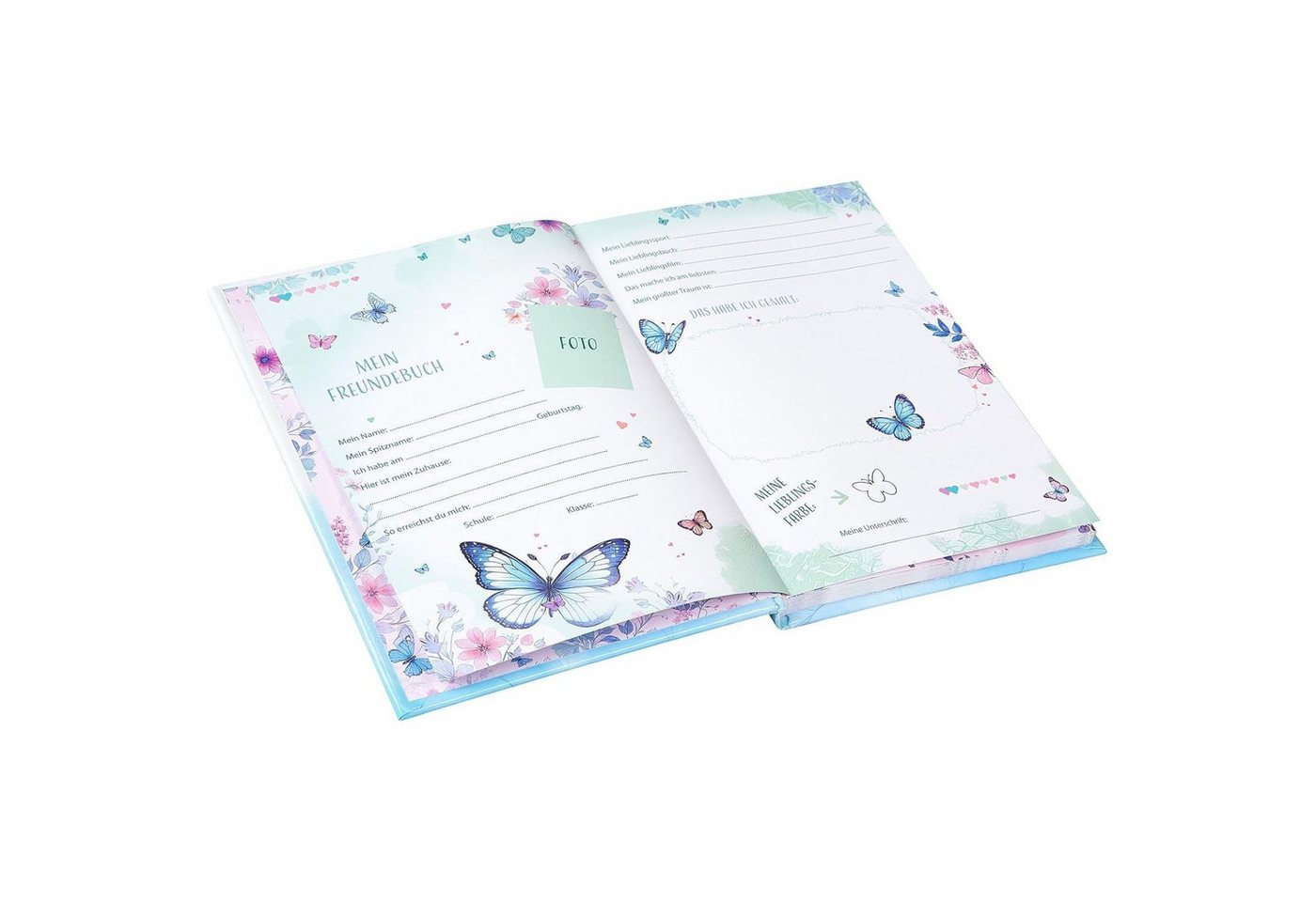 Goldbuch Poesiealbum GOLDBUCH Freundebuch A5 Schmetterlingsgarten