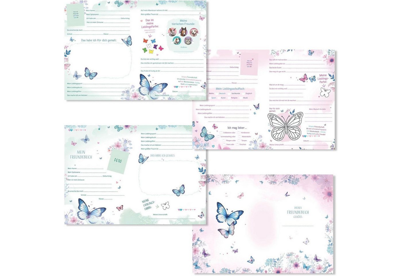 Goldbuch Poesiealbum GOLDBUCH Freundebuch A5 Schmetterlingsgarten Bild 3