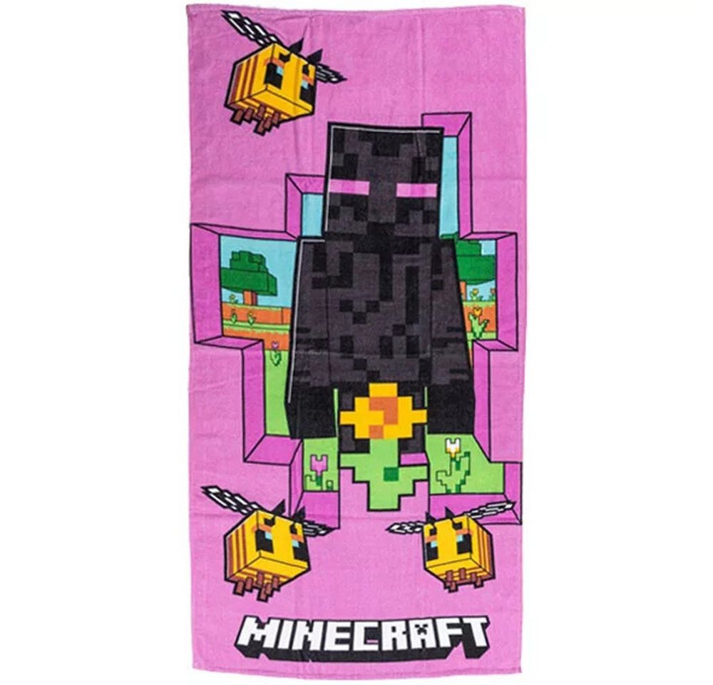 Minecraft Badetuch Minecraft Cherry Grove Badetuch, Strandtuch 70x140cm 100% Baumwolle, 100% Baumwolle (1-St)