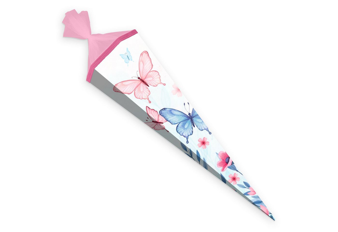 itenga Schultüte itenga Schultüte 85cm eckig Schmetterling ELARA Zuckertüte Tüllverschl
