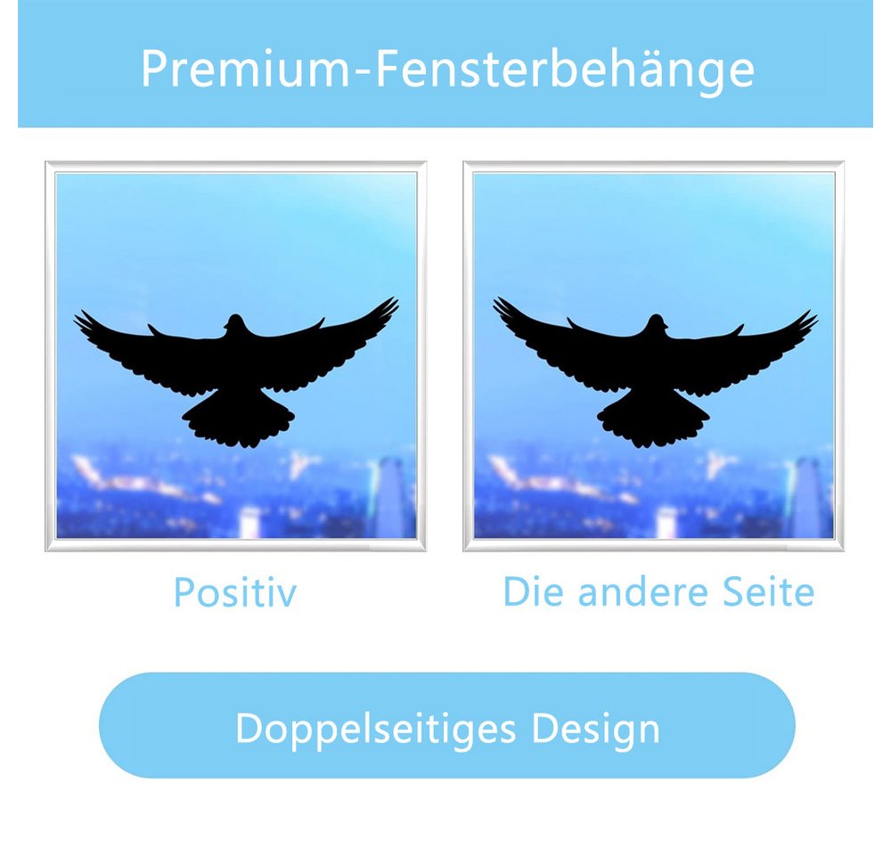TUWENA Aufkleber Fensteraufkleber Vogelschutz, 37 Stück Vogelaufkleber für Fenster Bild 5