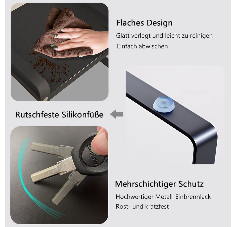 TUWENA Küchenregal Erweiterbarer Küchenregal Organizer, Küchengewürzregal Schrankregal, Schrankregal Ausziehbares 36-64cm, Ideal Tischregal oder Gewürzregal Bild 4