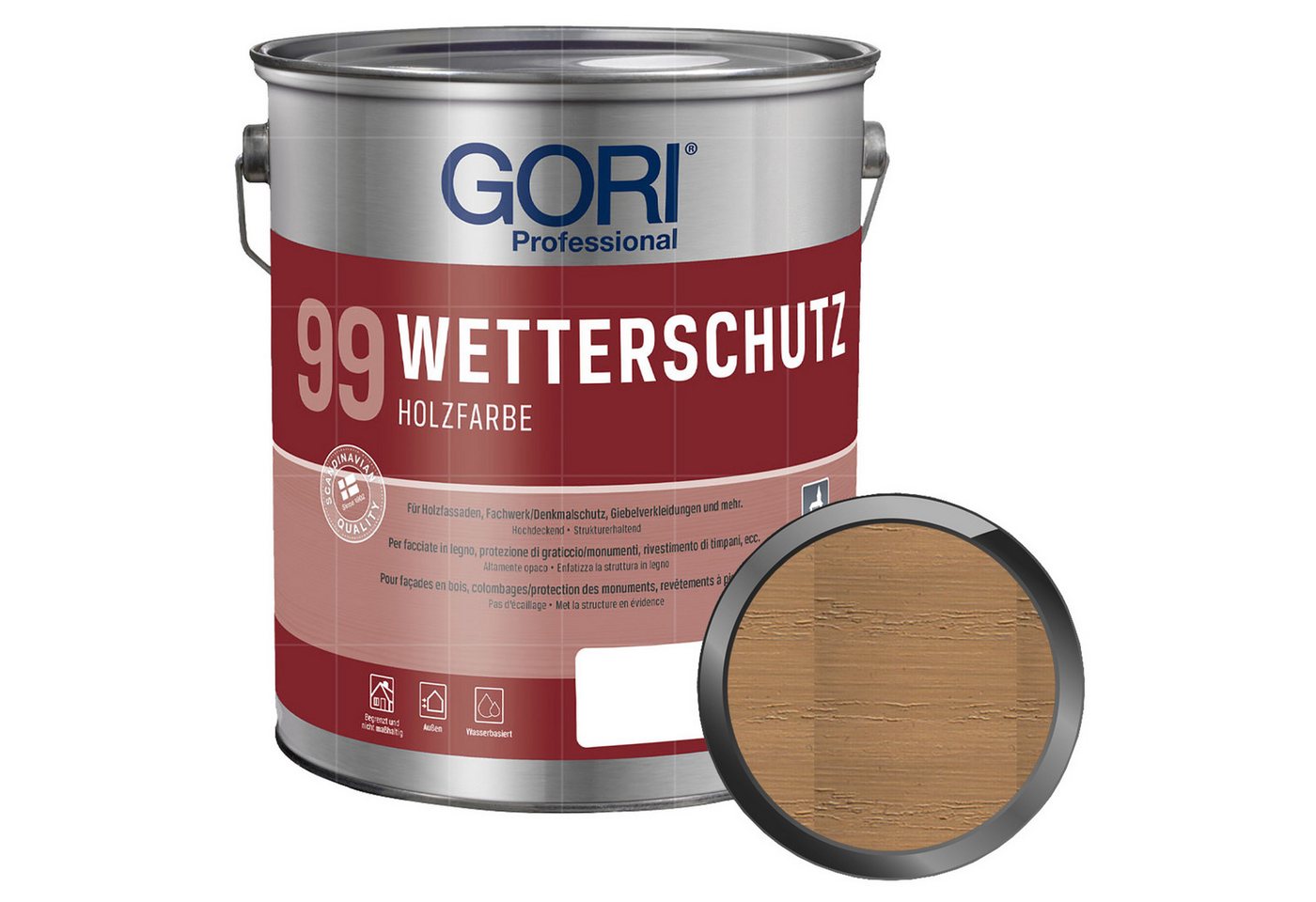 GORI Wetterschutzfarbe 99 Wetterschutz Holzfarbe - 2.5 Ltr Bild 2