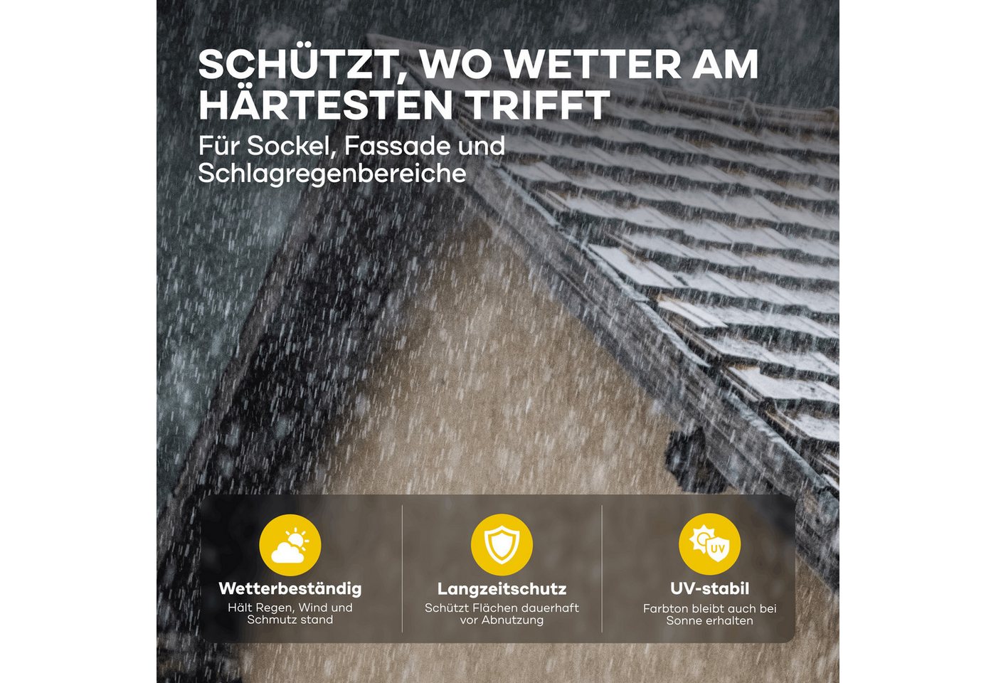 plid Dach- und Sockelfarbe Sockel- & Dachfarbe – Matte Fassadenfarbe mit Abperleffekt, Wetterfest, UV-beständig, Hochdeckend, Vielseitig, Scheuerbeständig
