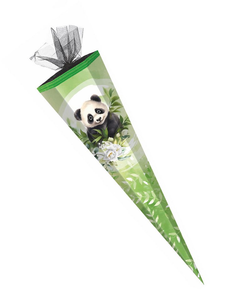 Verpackungsmittel GmbH Markneukirchen Schultüte Schultüte / Zuckertüte / 85cm / eckig / "Panda
