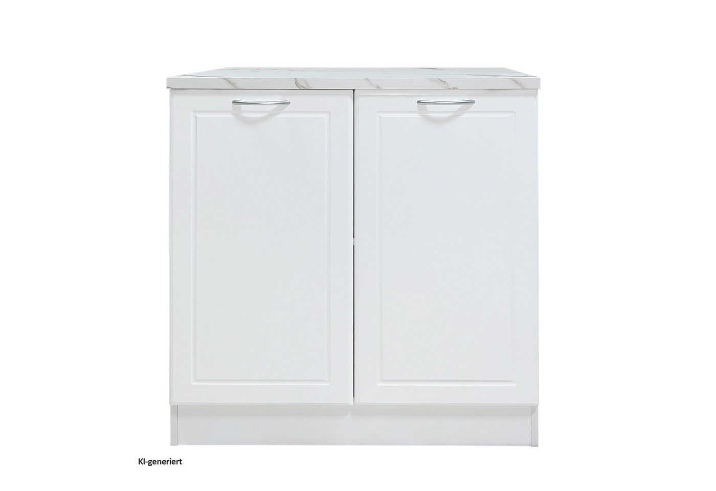 HTI-Living Spülenunterschrank Spülenunterschrank Jenna Country Weiß 80 cm (1 Stück, 1-St., 1 Spülenunterschrank) Modular erweiterbar, Landhausstil, Arbeitsplatte Marmoroptik Bild 3