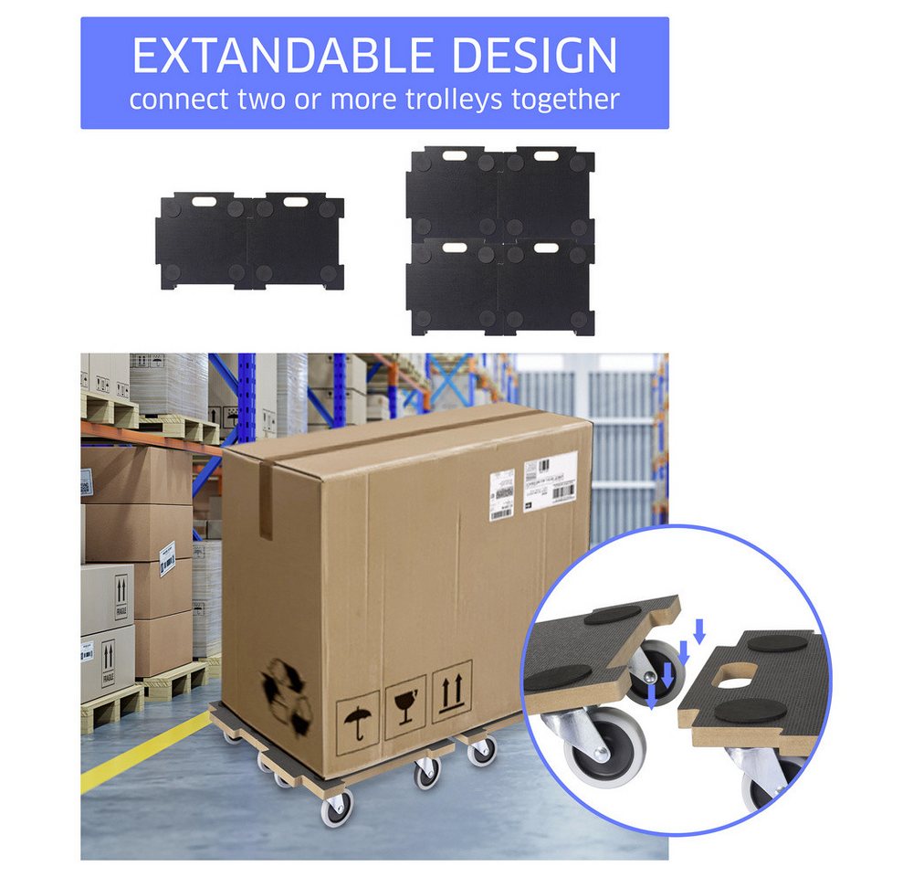 TOOLCRAFT Transportroller TOOLCRAFT TO-10748217 Erweiterbare Rollplatte MDF Traglast (max): 20 Bild 3