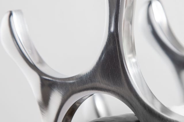 riess-ambiente Weinregal FLAME 48cm silber, im Modern Design