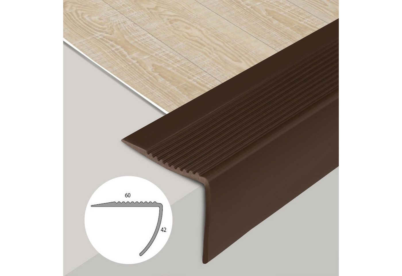 Karat Treppenkantenprofil Portland, verschiedene Farben & Größen, Treppenkantenschutz Bild 3
