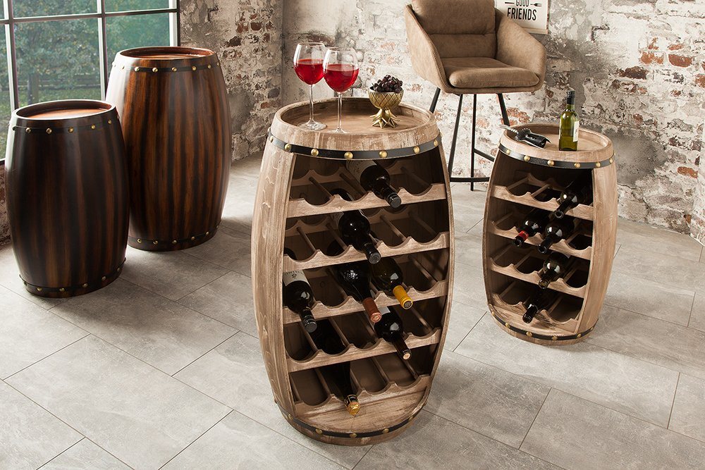 riess-ambiente Weinregal BODEGA 80cm natur, Einzelartikel 1-tlg., Holz · Flaschen · Fass · Pinie Bild 4