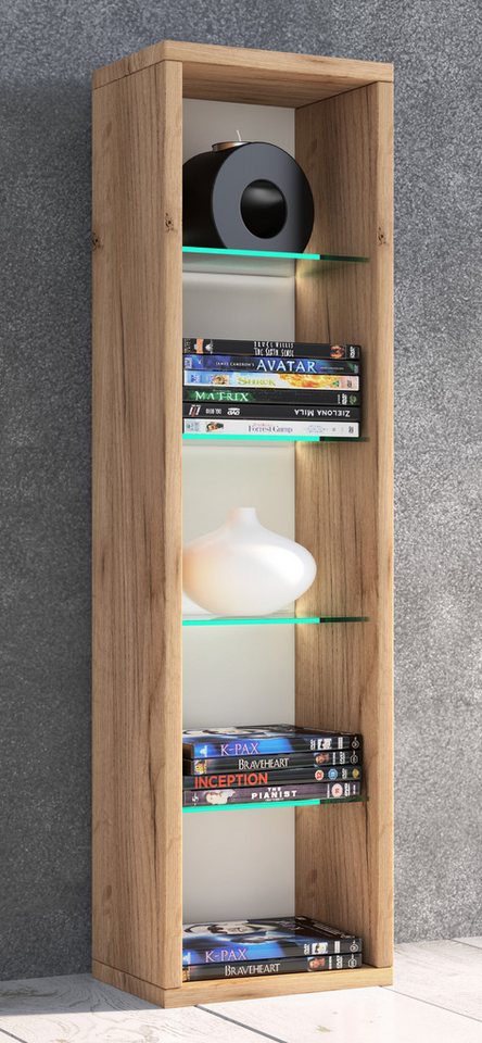 VCM Standregal Bücherregal Rasato H. 77 x B. 21 x T. 14 cm, Holz CD DVD Regal, Aufbewahrung Bild 2