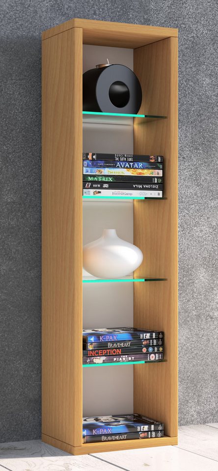 VCM Standregal Bücherregal Rasato H. 77 x B. 21 x T. 14 cm, Holz CD DVD Regal, Aufbewahrung Bild 5