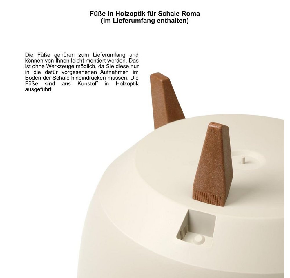 Heimwerkercenter Pflanzschale MePla - Schale Roma - wetterfestes Pflanzgefäßø24cm - creme Bild 5
