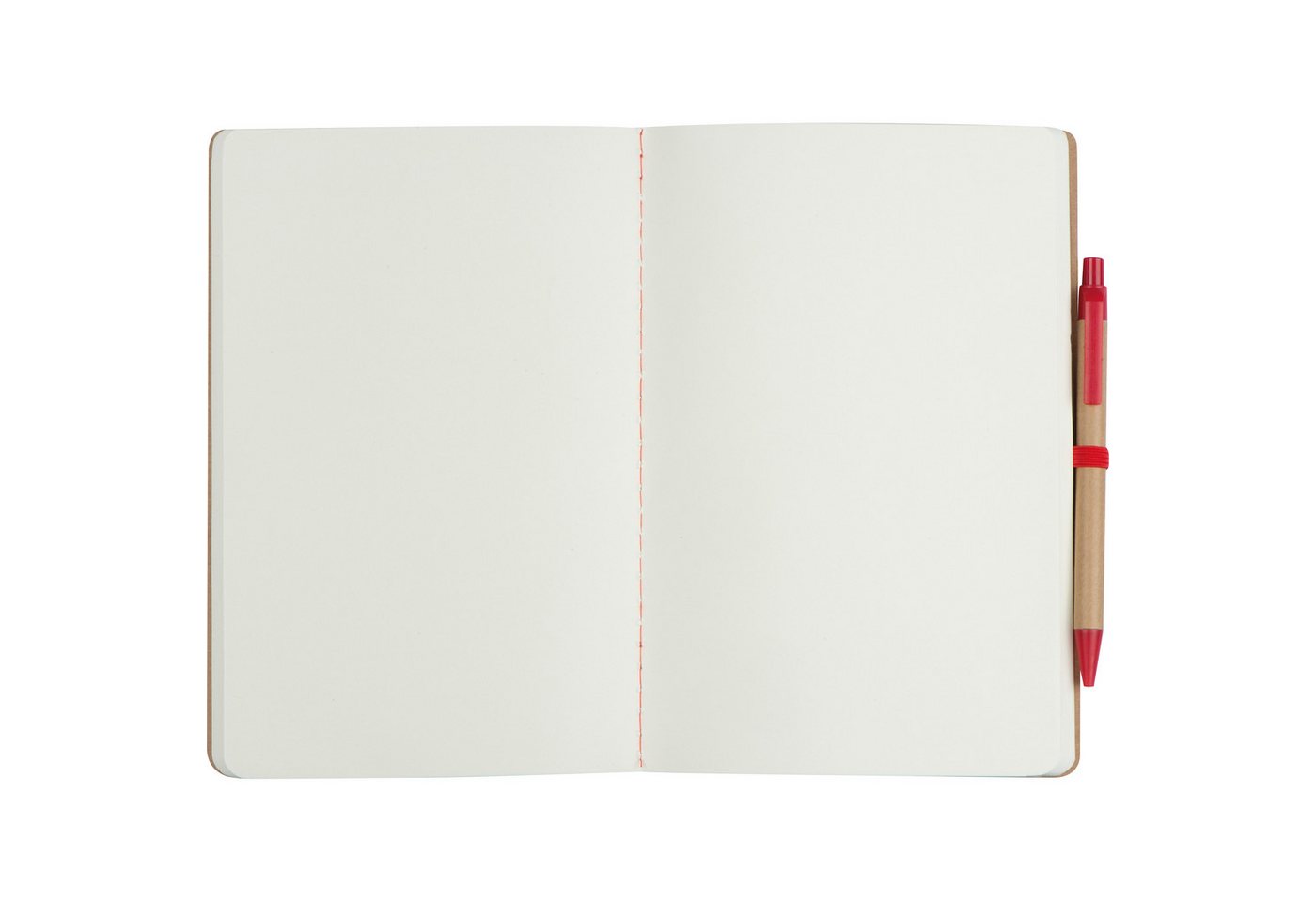 Macma Notizbuch Recyceltes Notizheft / DIN A5 / 120 blanco Seiten / Farbe: braun-rot