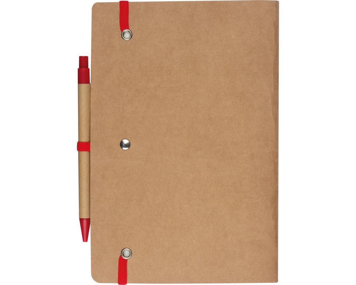 Macma Notizbuch Recyceltes Notizheft / DIN A5 / 120 blanco Seiten / Farbe: braun-rot Bild 3