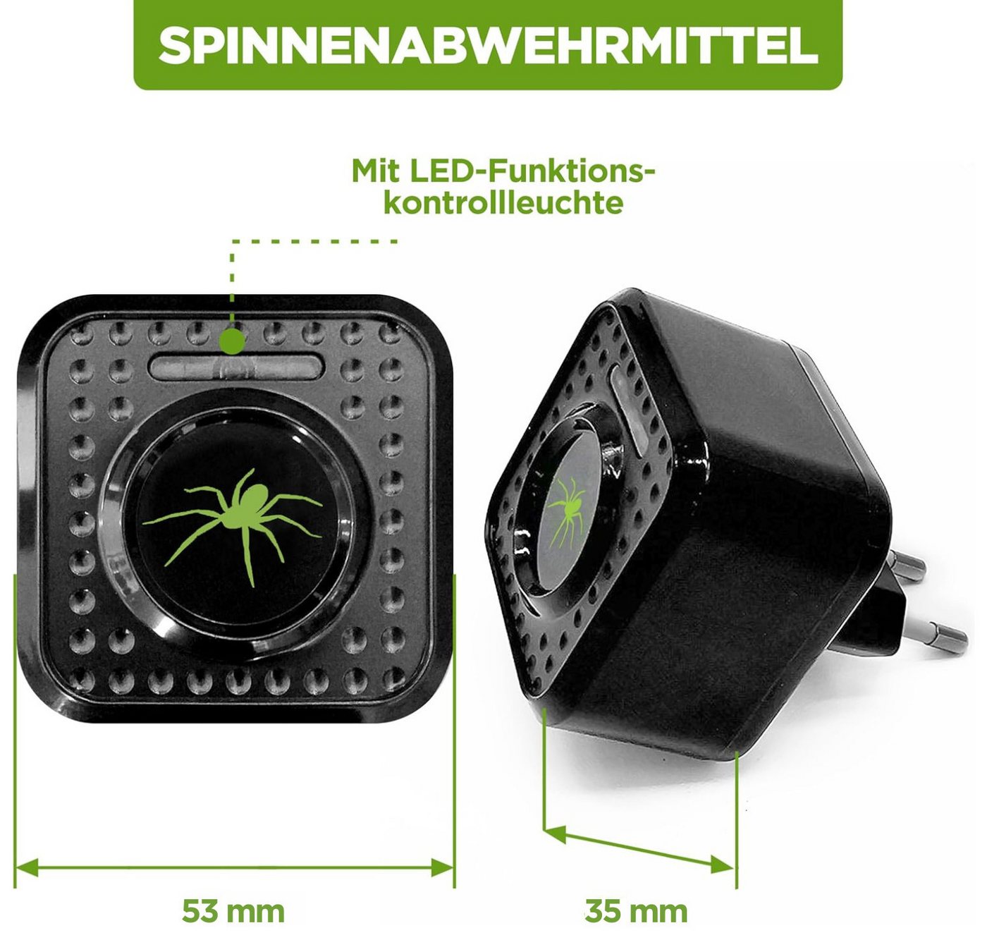 ISOTRONIC Ultraschall-Tierabwehr Spinnenschutz Ultraschall Stecker, 1-tlg.