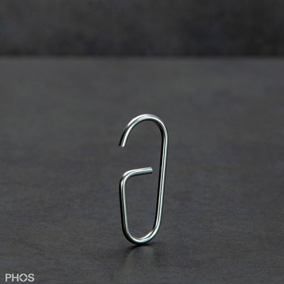 PHOS Design Duschvorhangringe, Vorhanghaken aus Edelstahl für Ø12mm und Ø20mm Stangen, (Modell: HKDSet10, 10-St), (Durchschleudertechnik) - 100% Made in Germany Bild 4