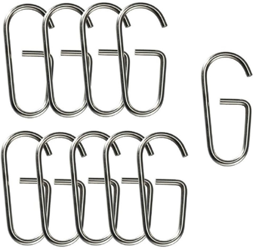 PHOS Design Duschvorhangringe, Vorhanghaken aus Edelstahl für Ø12mm und Ø20mm Stangen, (Modell: HKDSet10, 10-St), (Durchschleudertechnik) - 100% Made in Germany Bild 5