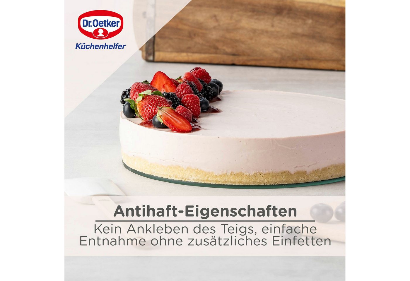 Dr. Oetker Küchenhelfer Springform Kuchenform mit Glasboden, Backform mit schnittfestem Boden Bild 4