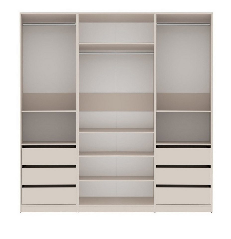 Marmex Möbel Garderobenschrank TRES SET T Kleiderschrank Modulschrank Ankleidezimmer 200 x 206 x 51 (3-St) 6 Schubladen, 3 Kleiderstangen Bild 4