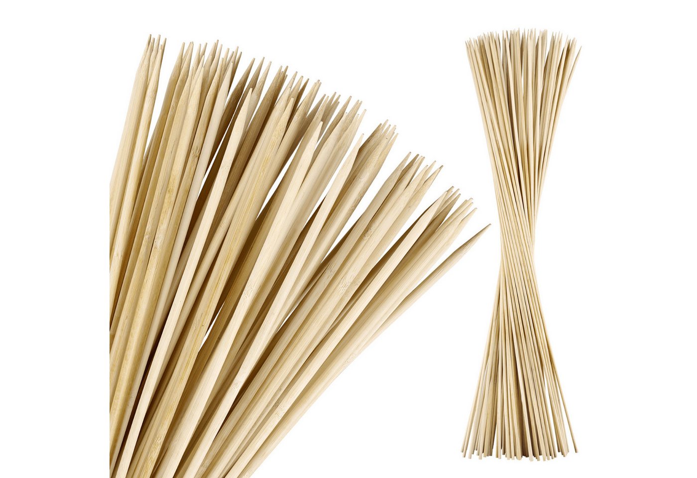 satis Lagerfeuer-Grillspieß satis 100 Stockbrot Spieße Bambus 90cm Marshmallow lebensmittelecht (100-St), Feuerschale, kindersicher, splitterfrei, lebensmittelecht, 100 Stück Bild 5