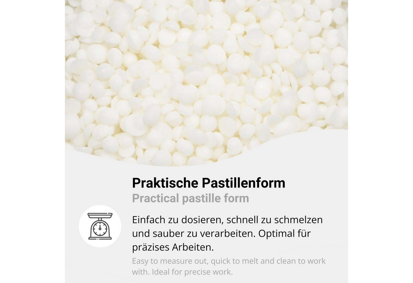DistrEbution Bastelnaturmaterial Golden Wax Y50 Sojawachs Pastillen für Wachsmischungen
