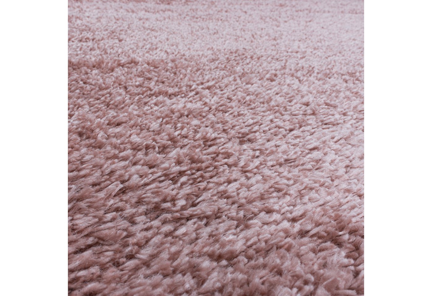 KADIMA DESIGN Teppich SALZACH Shaggy Langflor Wohnzimmer Schlafzimmer Waschbar Esszimmer, Läufer, Höhe: 52 mm, Rosa, 60x110 cm, Wohnzimmerteppich Strapazierfähig Waschbar Bild 3