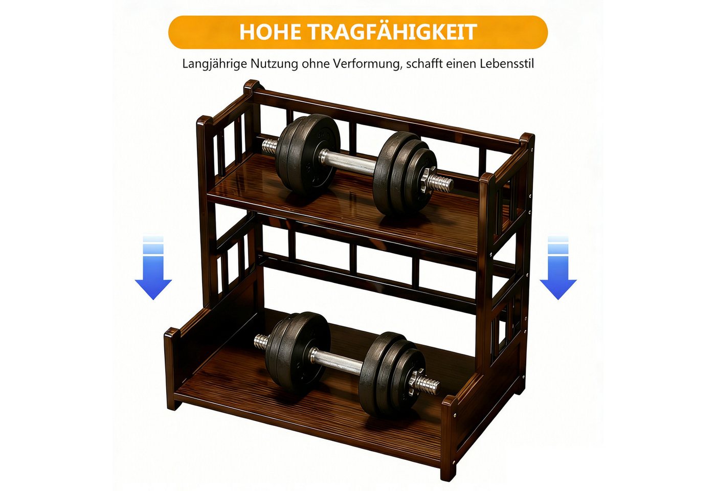 BlingBin Ablageregal Tassenregal Kaffeetassenständer mit 2 Ebenen, Kaffeestation Organizer, 1er Set 1-tlg., für Küchenarbeitsplatte,Teebar,Matcha-Pulver,Zubehör & Tassenorganizer Bild 3