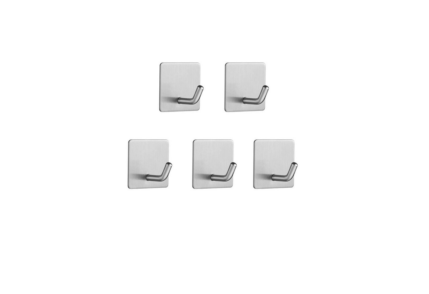 TECBULL Handtuchhaken Klebehaken aus Edelstahl, Wandhaken selbstklebend, V2, (5-St) Bild 2