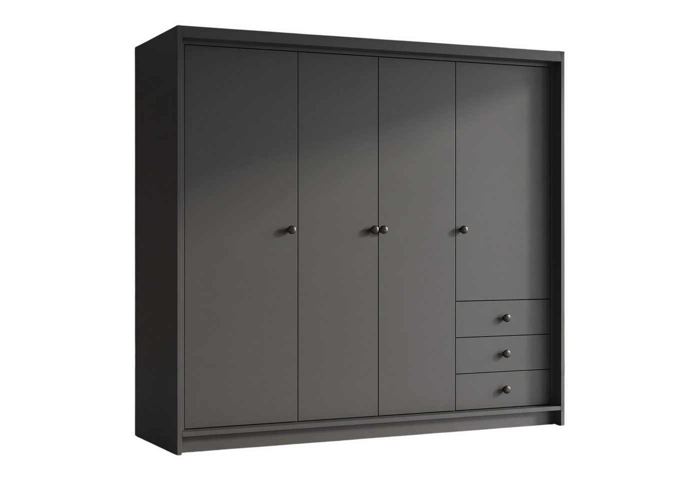 A&J MöbelLand GmbH Drehtürenschrank FALKEN– viertüriger Kleiderschrank 200 cm (Geräumiger viertüriger Kleiderschrank mit Schubladen. Geräumiger Schrank mit einer Breite von 200 cm und Schubladen, ideal zur Aufbewahrung von Kleidung und Accessoires. Viel Stauraum. TOP PRODUKT! Wählen Sie das ideale Modell für Ihr Schlafzimmer!, TOP ANGEBOT) Breite: 200 cm, Höhe: 215 cm, Tiefe: 59,5 cm Bild 4
