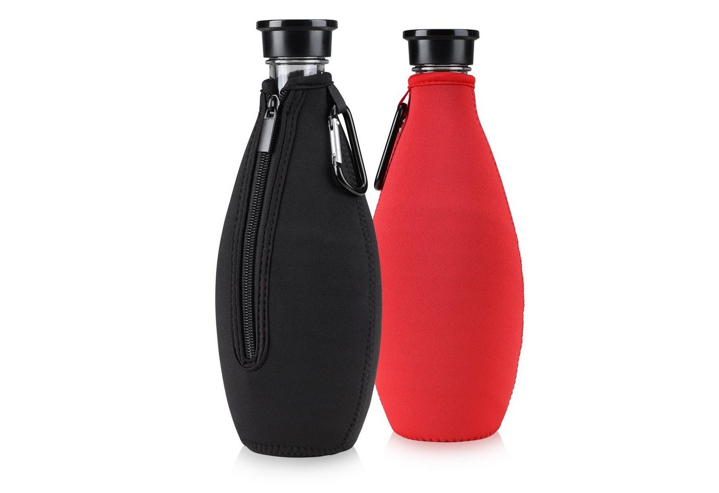 kwmobile Outdoor-Flaschenkühler 2x Schutzhülle für SodaStream Glasflasche, Neopren Hülle für Glasflasche - Flaschen Kühler für Wasser Karaffe Bild 5