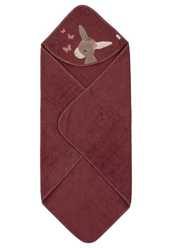 Sterntaler® Badetücher Kapuzenbadetuch 80x80 cm ESEL Emmily, Frottee (1-St), Kapuzen-Badetuch aus Frottee mit Esel Emmily Stickmotiv, 80 x 80 cm