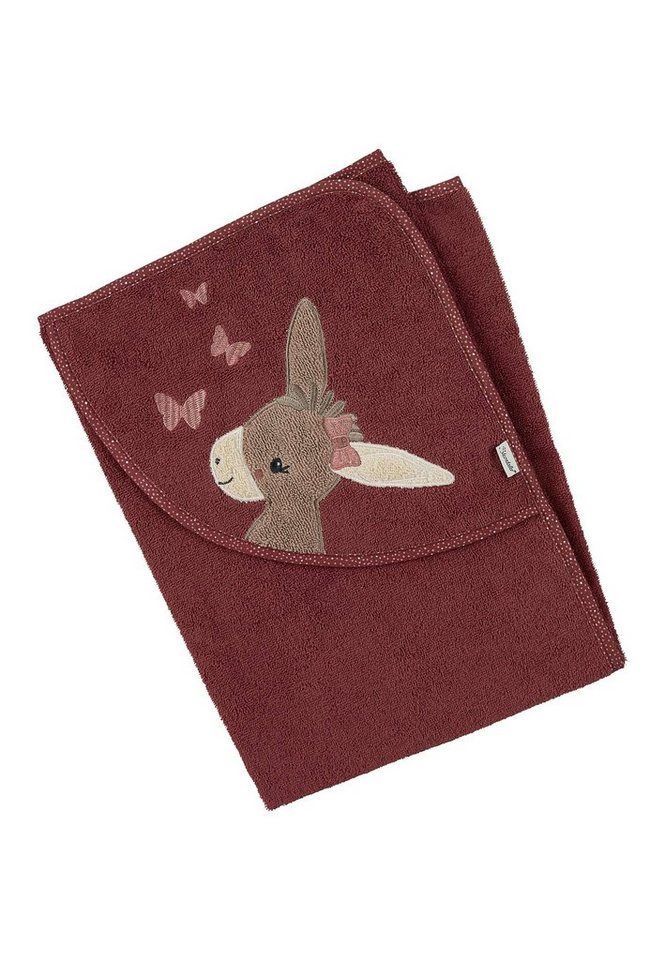 Sterntaler® Badetücher Kapuzenbadetuch 80x80 cm ESEL Emmily, Frottee (1-St), Kapuzen-Badetuch aus Frottee mit Esel Emmily Stickmotiv, 80 x 80 cm Bild 4