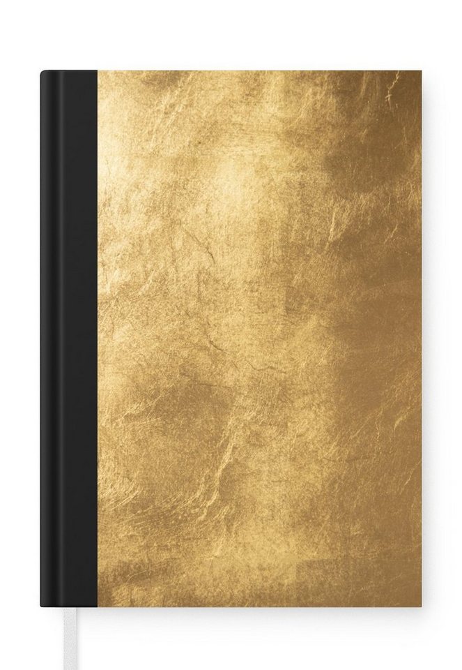 MuchoWow Notizbuch Licht fällt auf eine goldene Wand, Notebook, Notizblock a5, Tagebuch, Journal Liniert Bild 4
