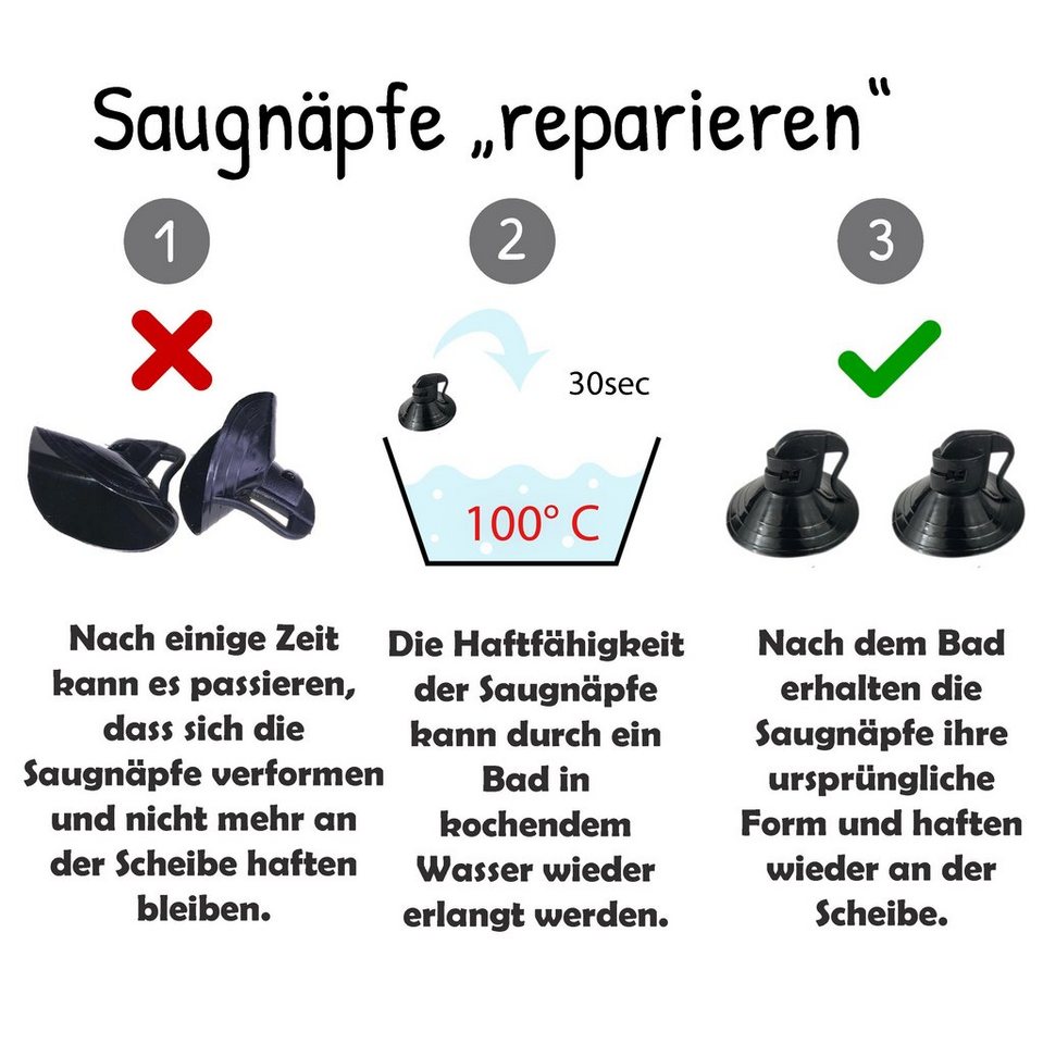 HECKBO Sonnenschutz Auto Sonnenblende mit 8 Saugnäpfen - Dschungel Tiere Motiv Bild 5