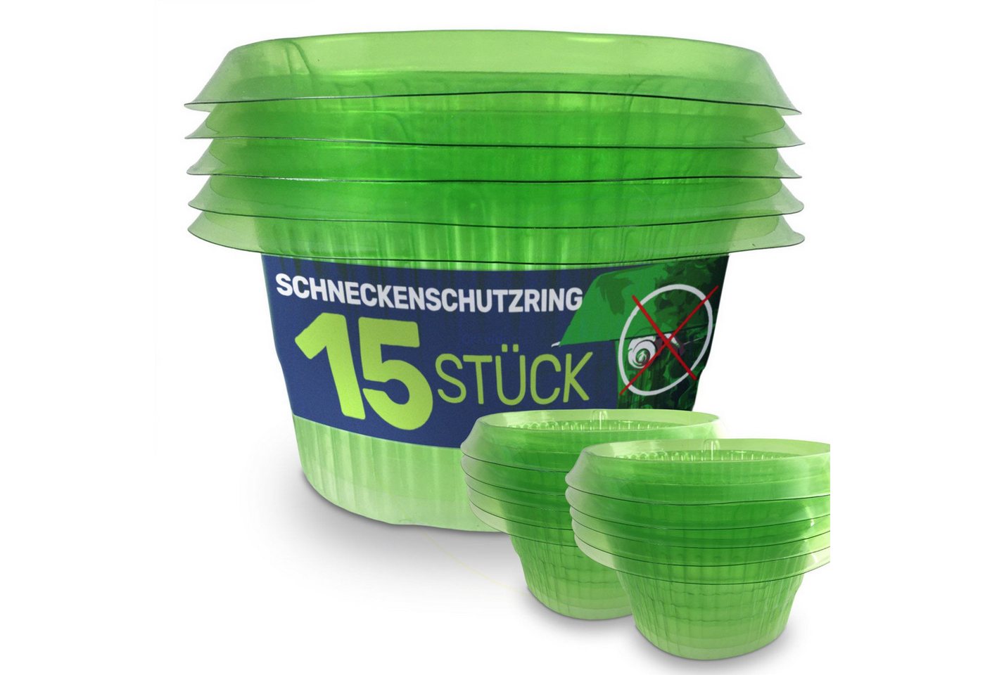 Gravidus Schneckenkante Schneckenschutzring Set Schneckenschutz Pflanzenkragen, 15-St.