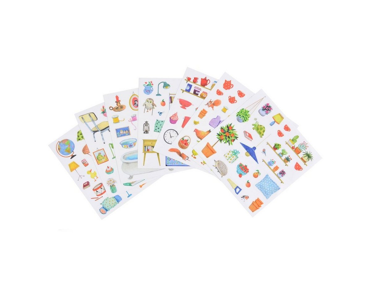 Moulin Roty Stickerbuch Stickerheft La Grande Famille 160 Sticker 20 Seiten