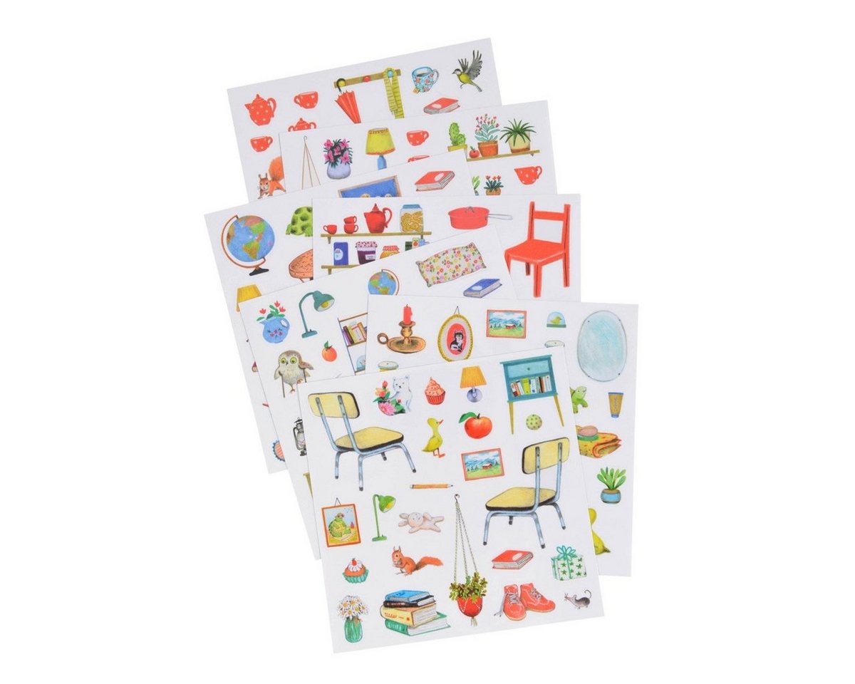 Moulin Roty Stickerbuch Stickerheft La Grande Famille 160 Sticker 20 Seiten Bild 3