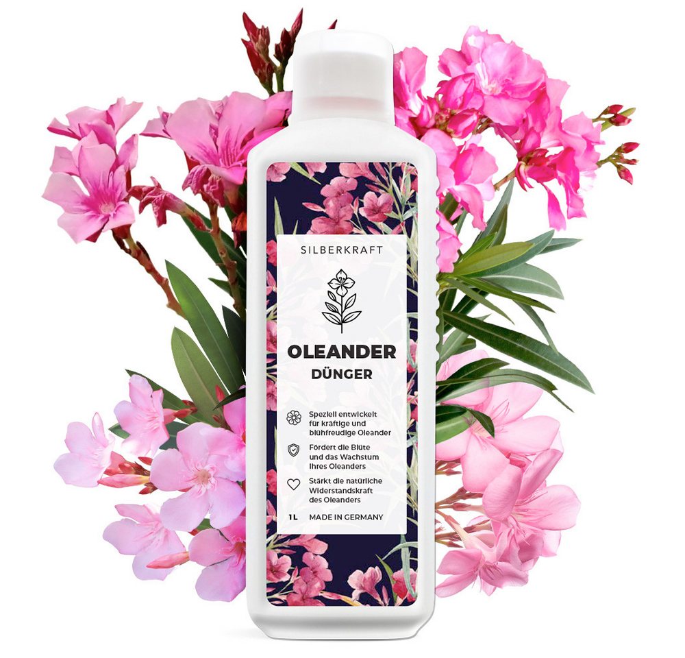 Silberkraft Pflanzenstärkungsmittel Oleander Dünger - Mineralischer NPK Flüssigdünger mit Stickstoff, Flüssigdünger Oleander – Mit NPK für Blütenpracht & Farbintensität, Oleander Dünger flüssig – Für kräftige Blätter & üppige Blüten Bild 3