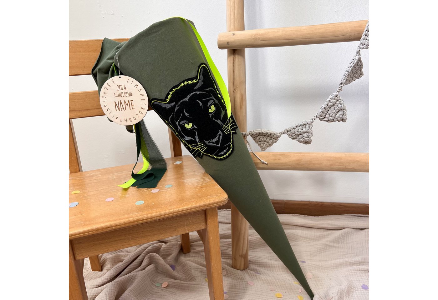 LittleANTunique Schultüte SCHULTÜTE ZUCKERTÜTE BLACK PANTHER, Mit Namen personalisierbar Bild 3