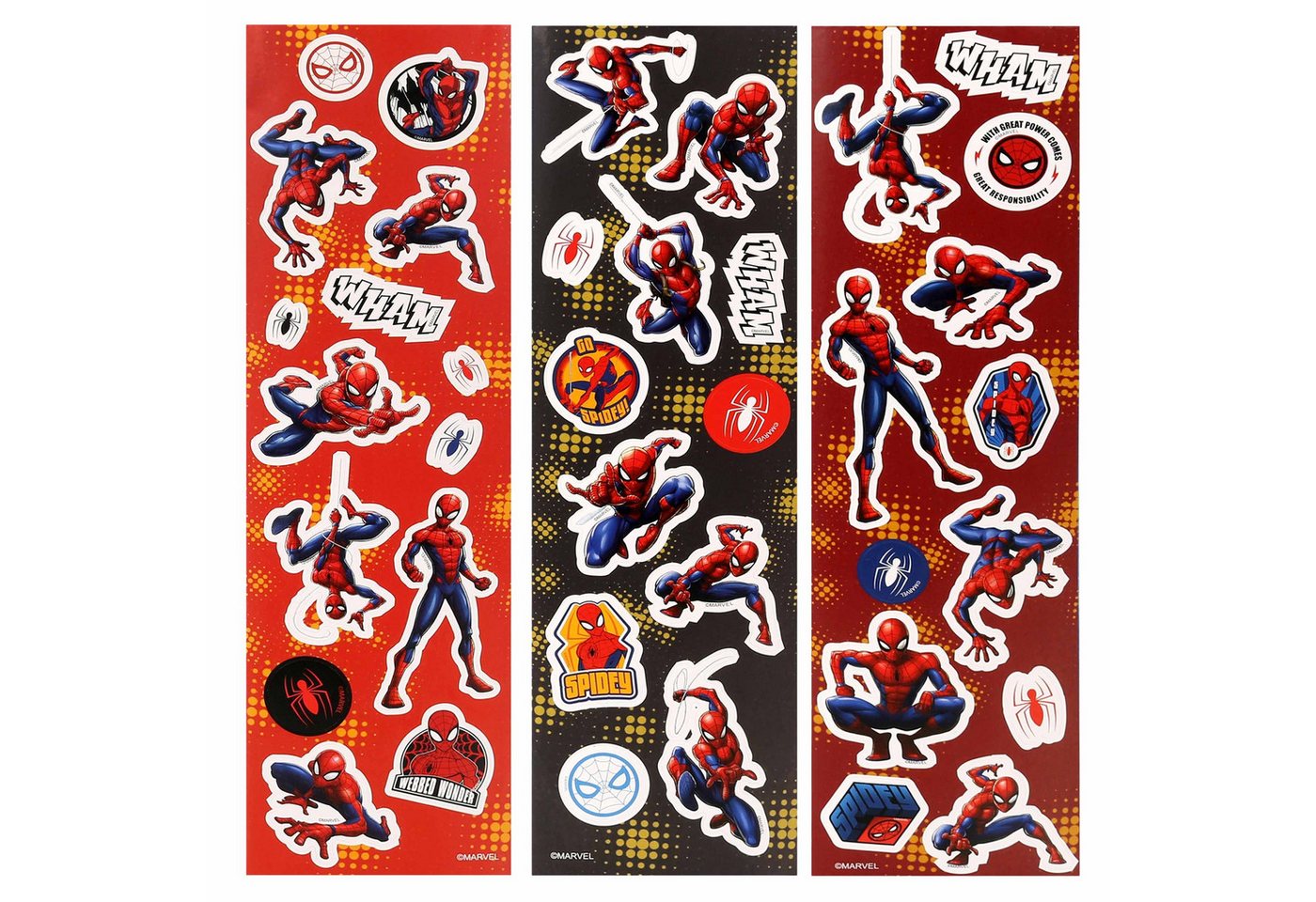 MARVEL Stickerbuch MARVEL Spider Man Buntes Stickerset, Sticker für Kinder, 5 Blatt Bild 3