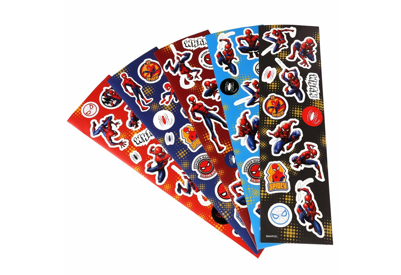 MARVEL Stickerbuch MARVEL Spider Man Buntes Stickerset, Sticker für Kinder, 5 Blatt Bild 4