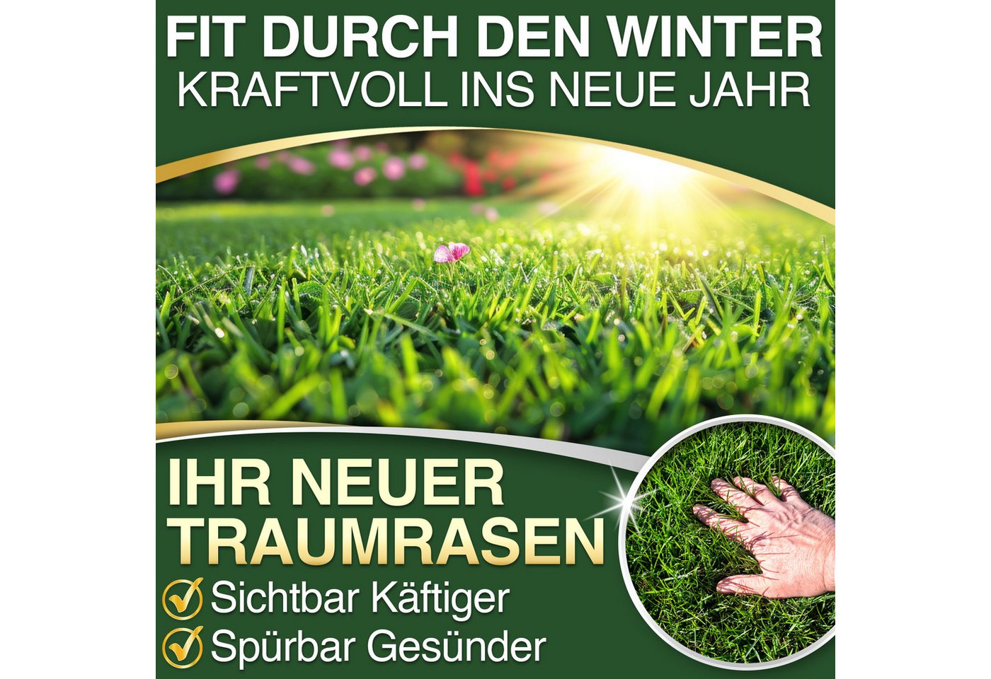 DÜNGEMEISTER Rasendünger Herbstdünger Herbst, 30 kg, Widerstandsfähigkeit gegen Frost & Krankheiten - KaliumschutzPlus